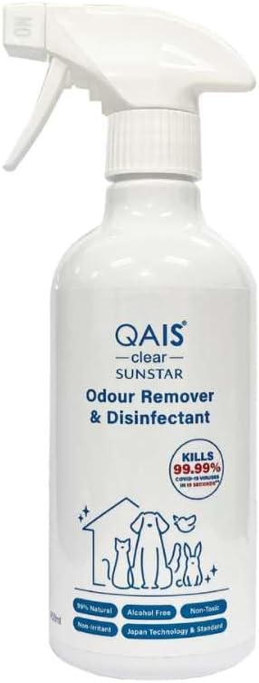 Sunstar Qais Clear Pet Odour Remover & Disinfectant (480ml & 2L)
