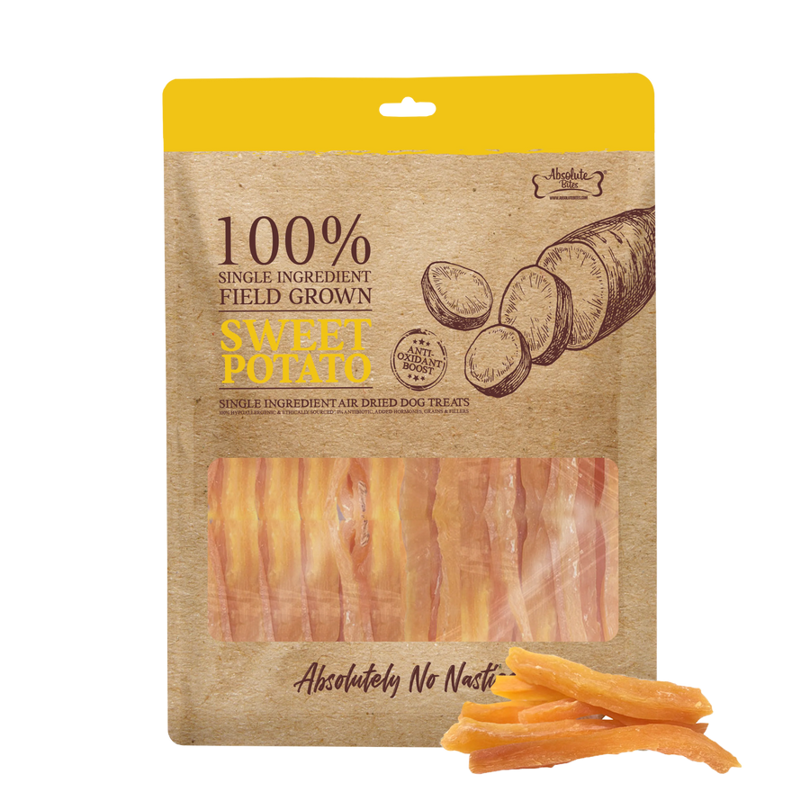 Absolute Bites Single Ingredient Sweet Potato Air Dried Treats for Dogs 240g