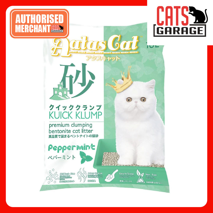 Aatas Cat Kuick Klump Bentonite Cat Litter Peppermint 10L