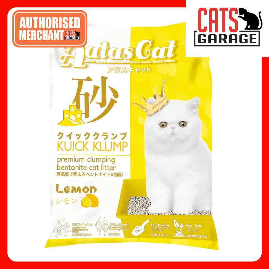 Aatas Cat Kuick Klump Bentonite Cat Litter Lemon 10L