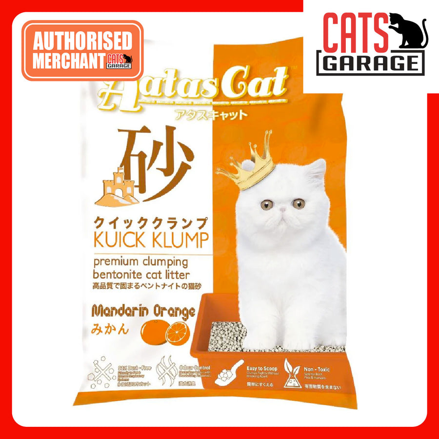 Aatas Cat Kuick Klump Bentonite Cat Litter Mandarin Orange 10L