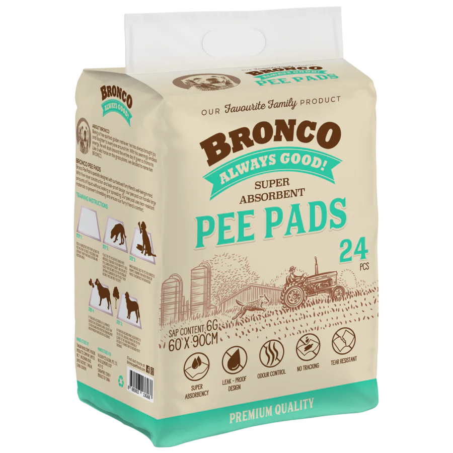 Bronco Super Absorbent Pee Pads 24pcs X6