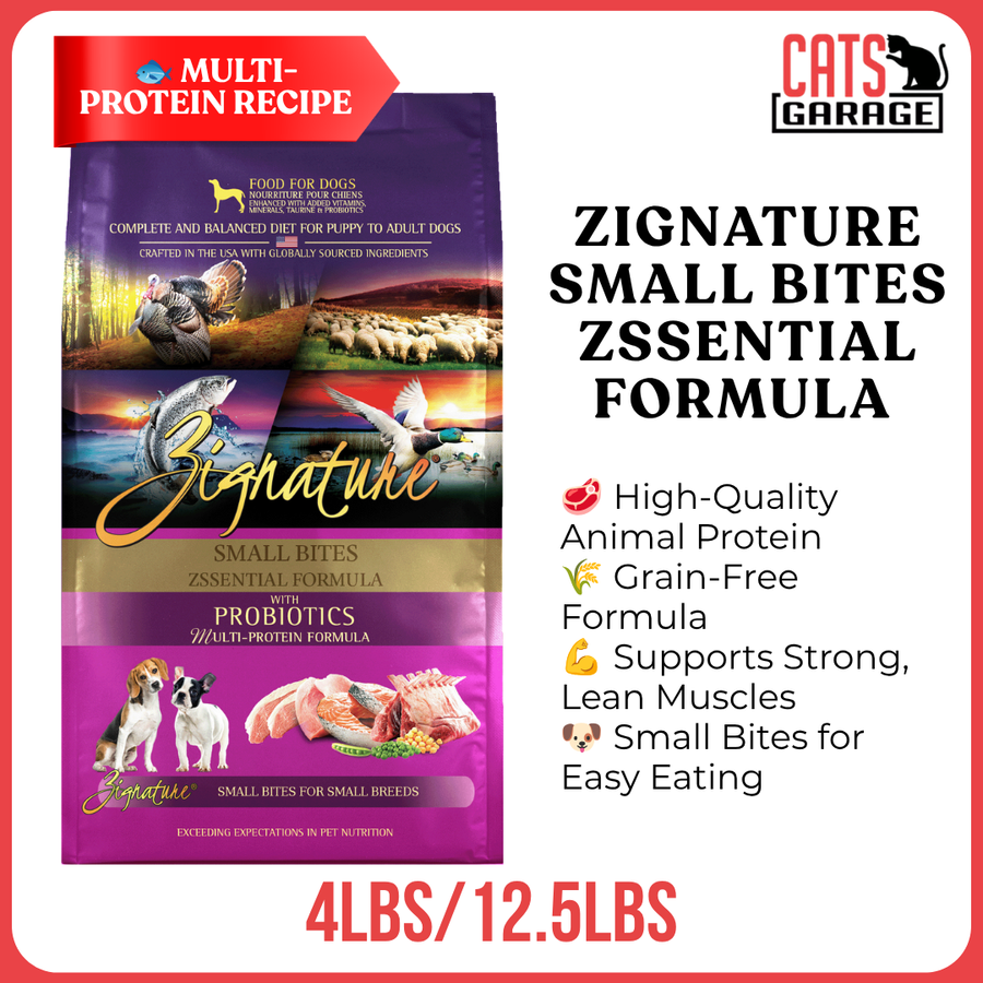 Zignature ZSsential Formula Dog SMALL BITES Dry Food (2 Sizes)