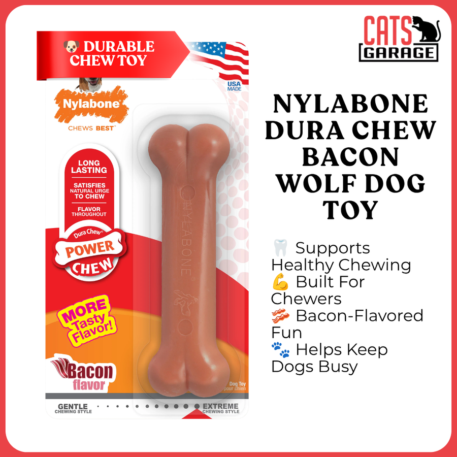 Nylabone Dura Chew Bacon Wolf Dog Toy