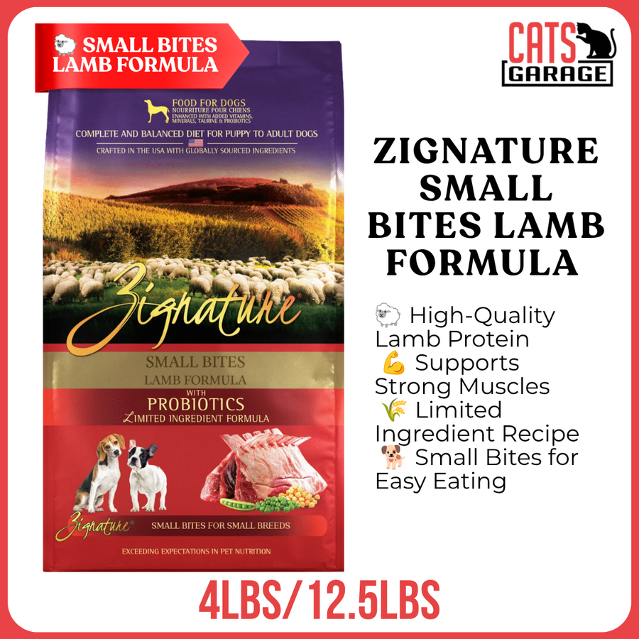 Zignature Lamb Formula Dog SMALL BITES Dry Food (2 Sizes)