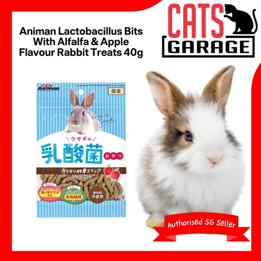 Animan Lactobacillus Bits With Alfalfa & Apple Flavour Rabbit Treats 40g