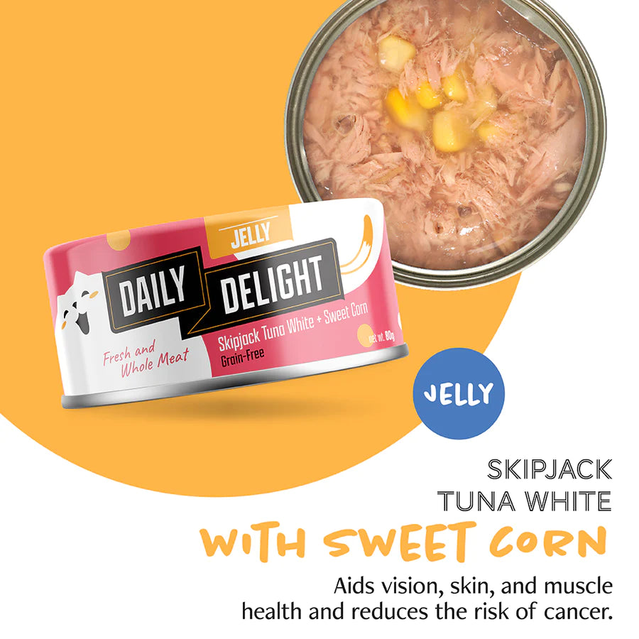 Daily Delight Skipjack Tuna White with Sweet Corn in Jelly 80g