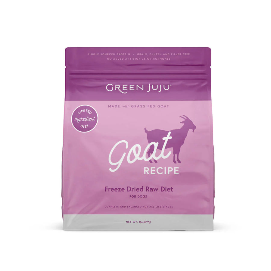 Green Juju Goat Recipe Grain-Free Freeze-Dried Raw Dog Food 14oz