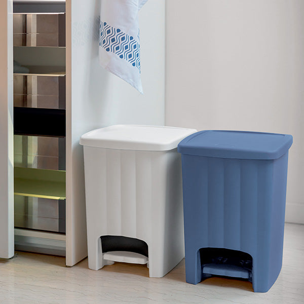 Stefanplast Pedalina Square Dustbin White 4.5L