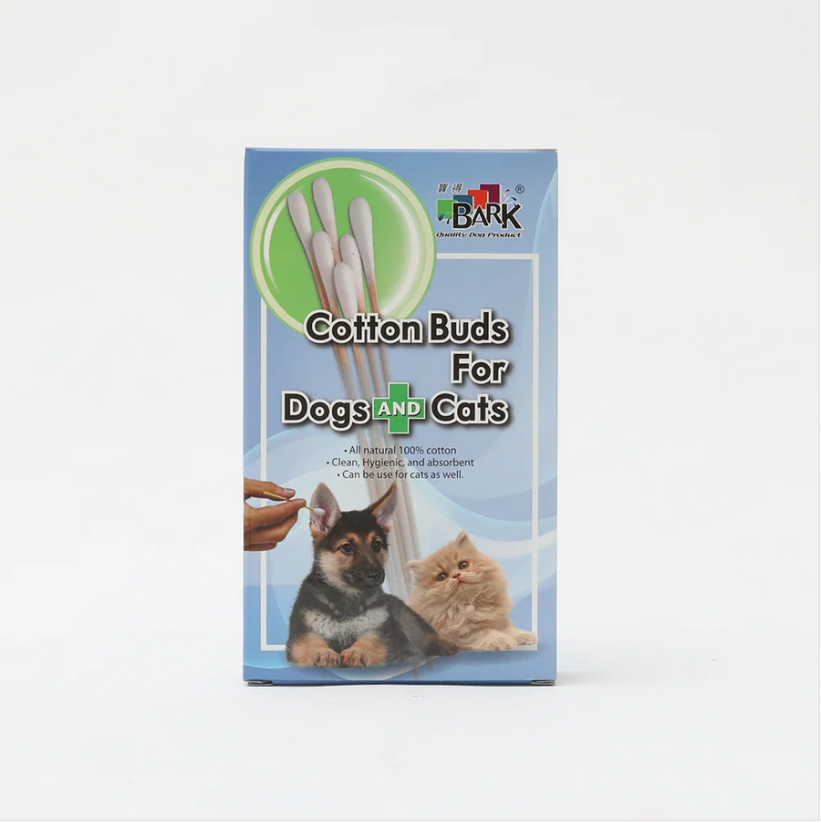 Bark Cotton Buds for Dogs & Cats 50pcs (3 Sizes)