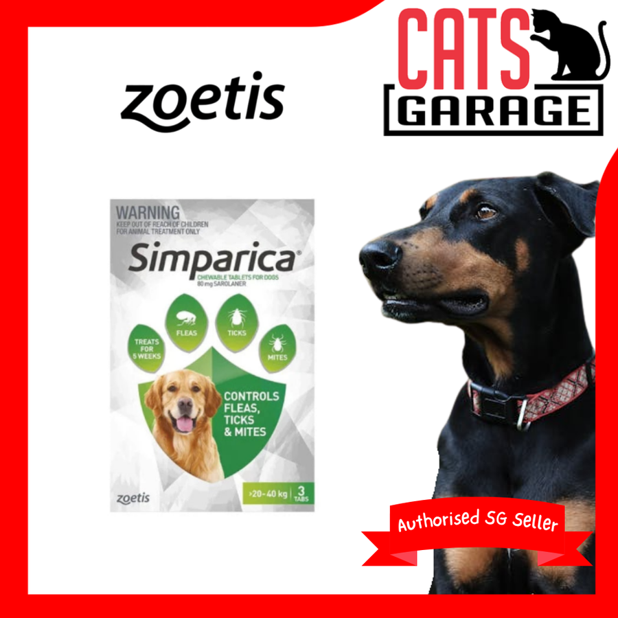 Simparica Anti Flea & Tick Chews For Large Dogs (20.1-40kg) 3ct