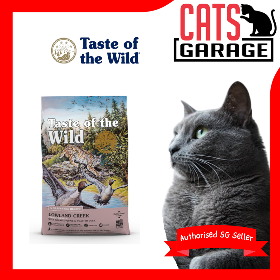Taste Of The Wild FELINE Free Lowland Creek with Roasted Quail & Roasted Duck Dry Cat Food (2 Sizes)