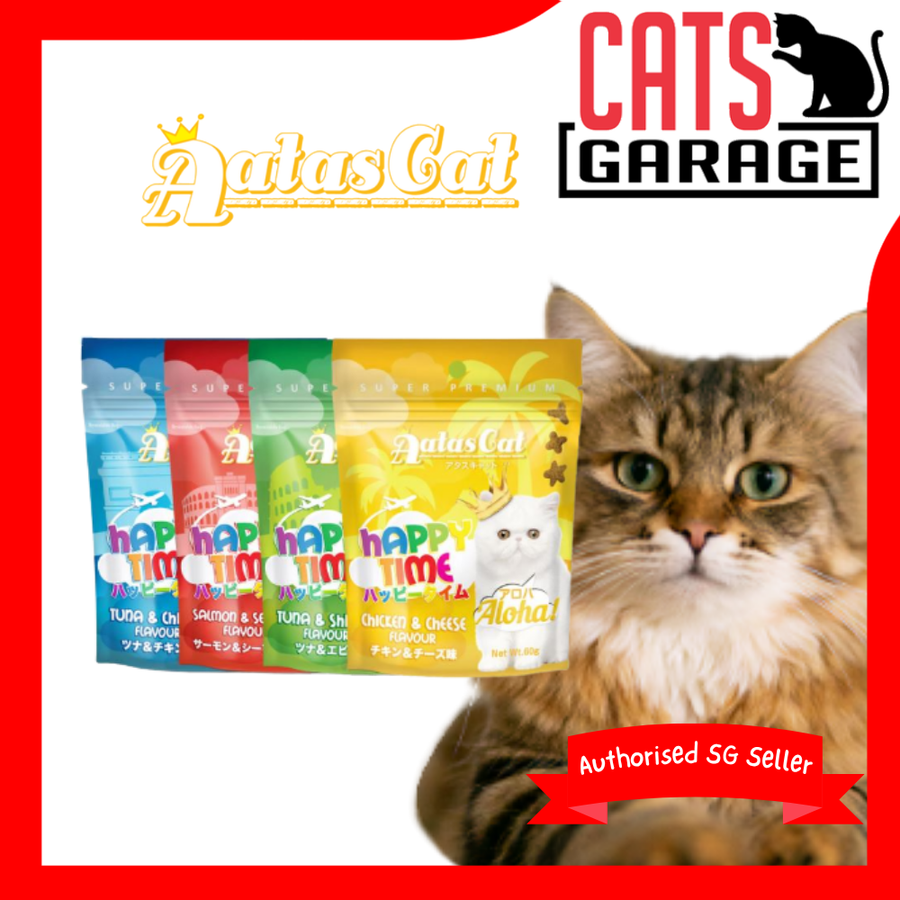 AATAS CAT Happy Time Flavour Cat Treats 60g | BUNDLE