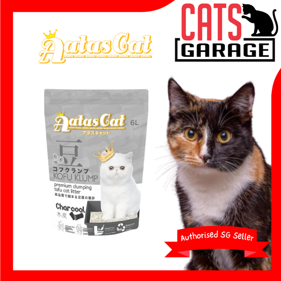 AATAS CAT Kofu Klump Tofu Litter CHARCOAL Cat Litter 6L X6