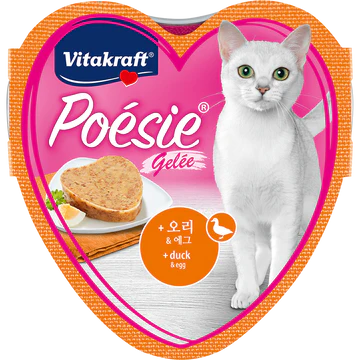 Vitakraft Poesie Hearts Duck & Egg in Jelly 85g X45