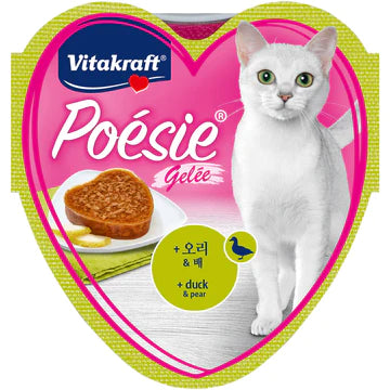 Vitakraft Poesie Hearts Duck & Pear in Jelly 85g X45
