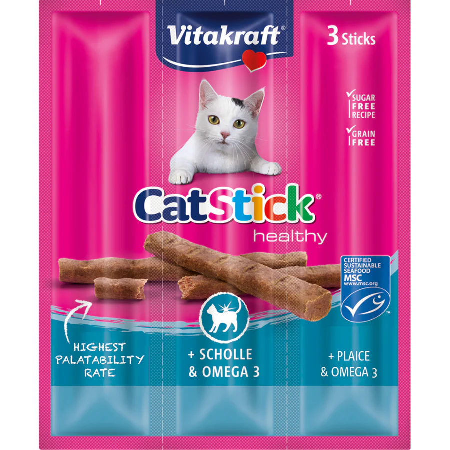 Vitakraft Cat Stick Mini Plaice w Omega 3, 54g X20