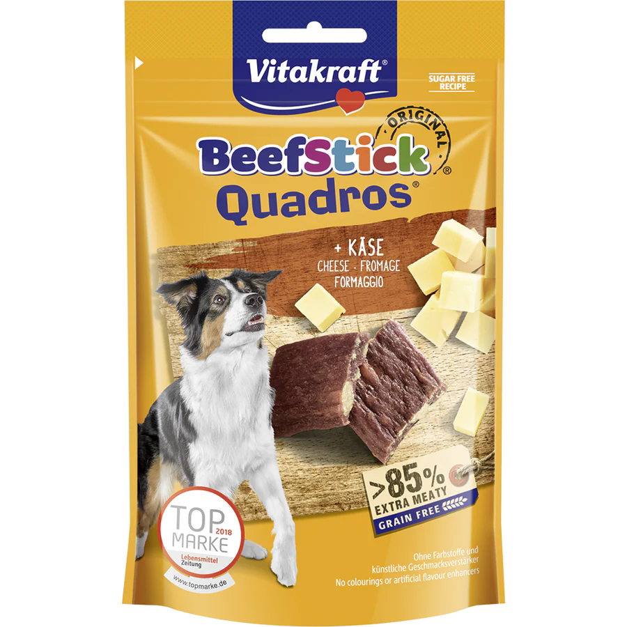 Vitakraft Dog Beef Sticks Quadros Cheese 70g X7