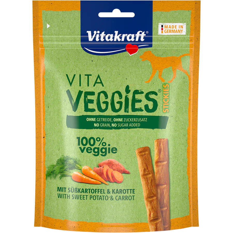 Vitakraft Dog Vita Veggies Stickies Cheese & Carrot 80g X9