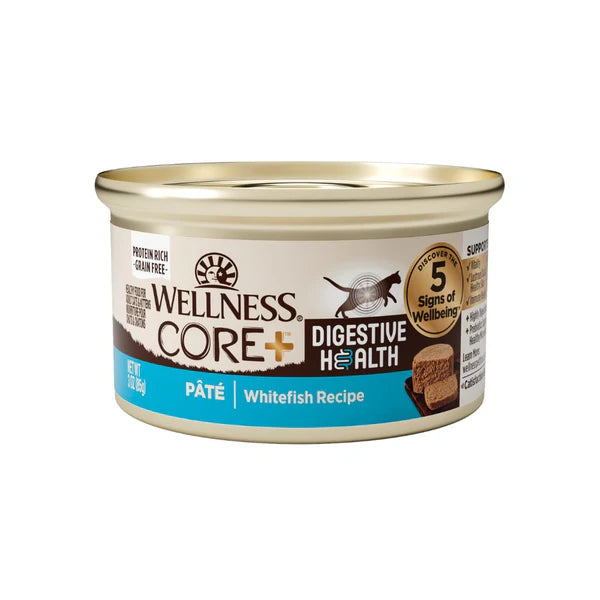 Wellness Cat Core Grain-Free Digestive Health Whitefish Pate 3oz X24