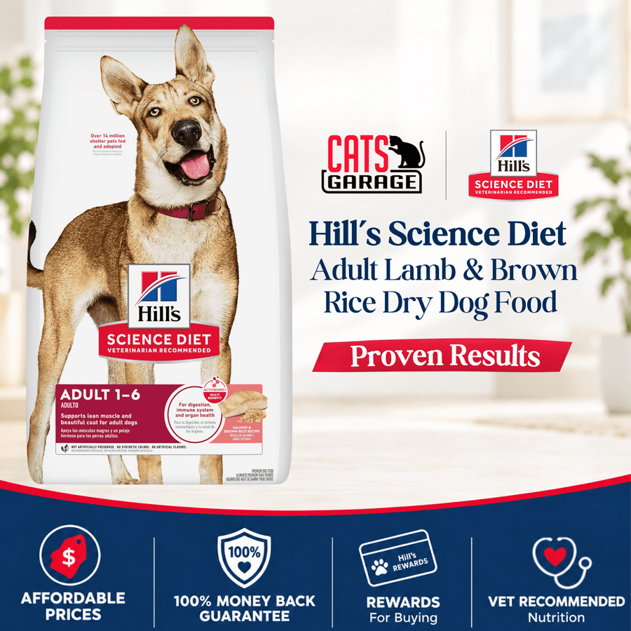 Hill's Science Diet Adult Lamb Meal & Brown Rice Dry Dog Food 15kg - Cats Garage