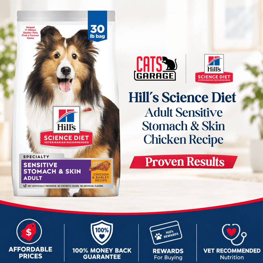 Hill's Science Diet Adult Sensitive Stomach & Skin Chicken Dry Dog Food 13kg - Cats Garage