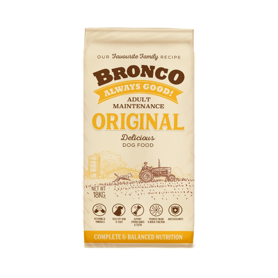 Bronco Original Adult Maintenance Dry Dog Food 18kg
