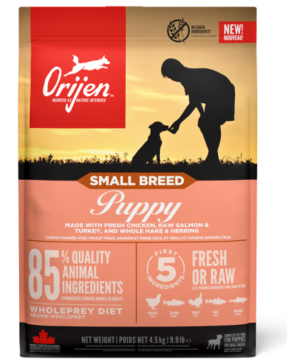 ORIJEN Small Breed Puppy Dry Dog Food 1.8kg / 4.5kg | High Protein Growth Formula Puppy Kibble