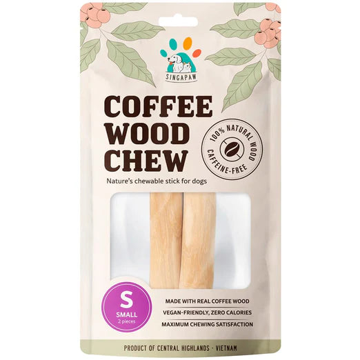 Singapaw Coffee Wood Natural Dog Chews - 2 PACKS