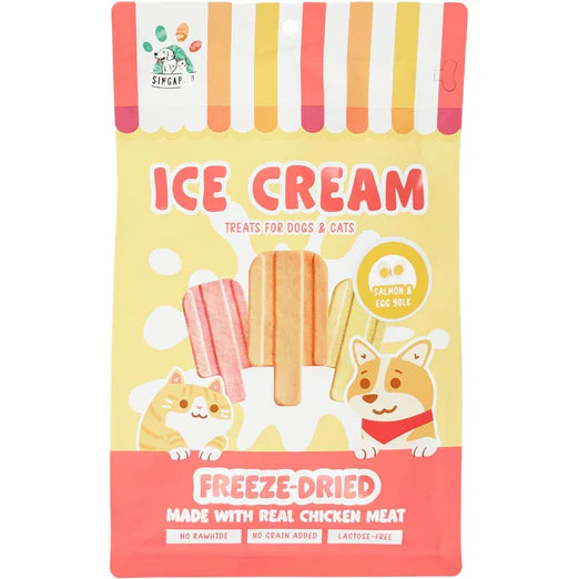 Singapaw Ice Cream Chicken Grain-Free Freeze-Dried Treats For Cats & Dogs 48g (3 Flavours)