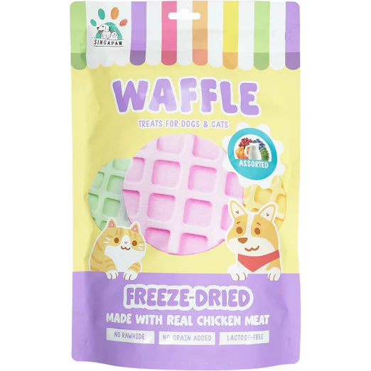 Singapaw Waffle Grain-Free Freeze-Dried Treats For Cats & Dogs 120g (6 Flavours)