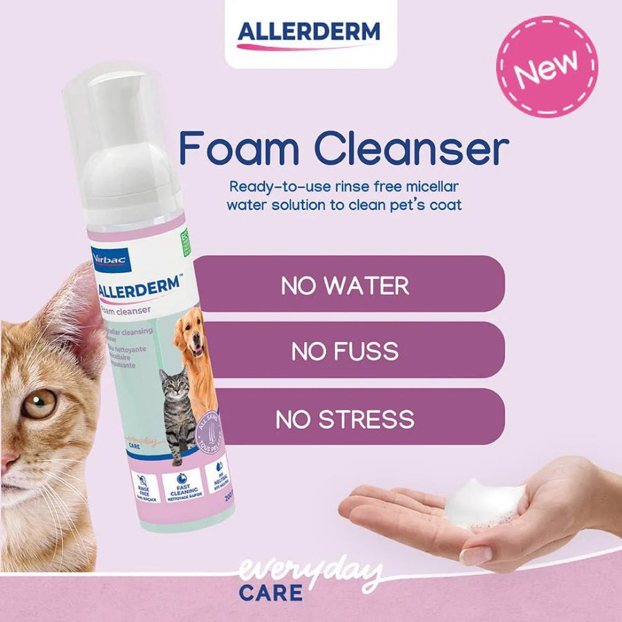 Virbac Allerderm Foaming Cleanser 200ml - Cats Garage