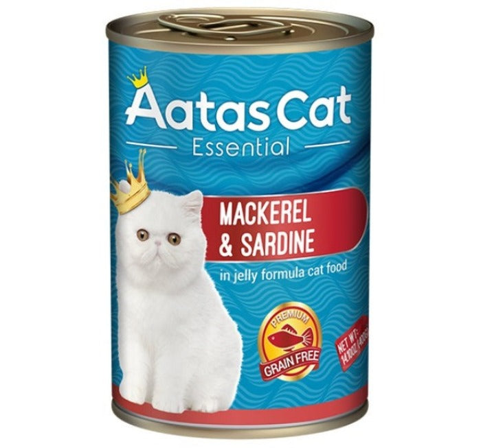 AATAS CAT Essential Mackerel and Sardine in Jelly Cat Wet Food 400g X24