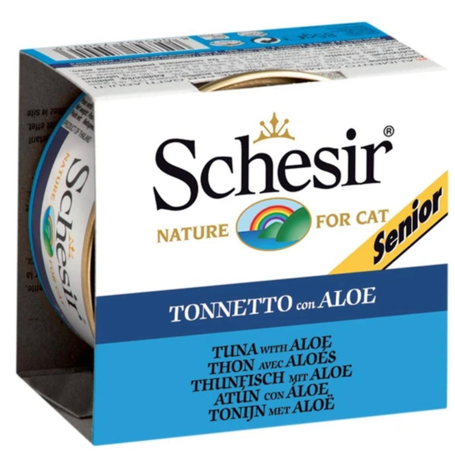 Schesir Chicken Fillets With Aloe Senior Canned Cat Food 85g Schesir Chicken Fillet with Aloe in Jelly For Kittens Canned Cat Food 85g X14
