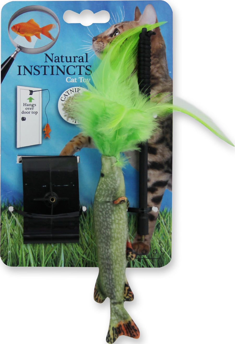 All For Paws Natural Instincts Fish Door Hanging Feather (Assorted)