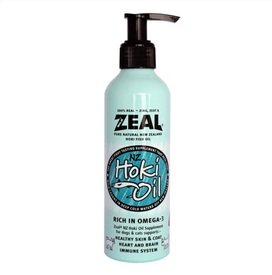 Zeal Pure Natural New Zealand Hoki Fish Oil Cat & Dog Supplement 225ml