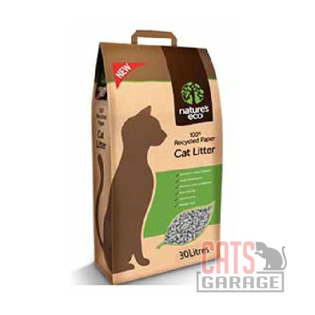 Nature's Eco Recycled Paper Cat Litter 30L | PACK OR BUNDLE