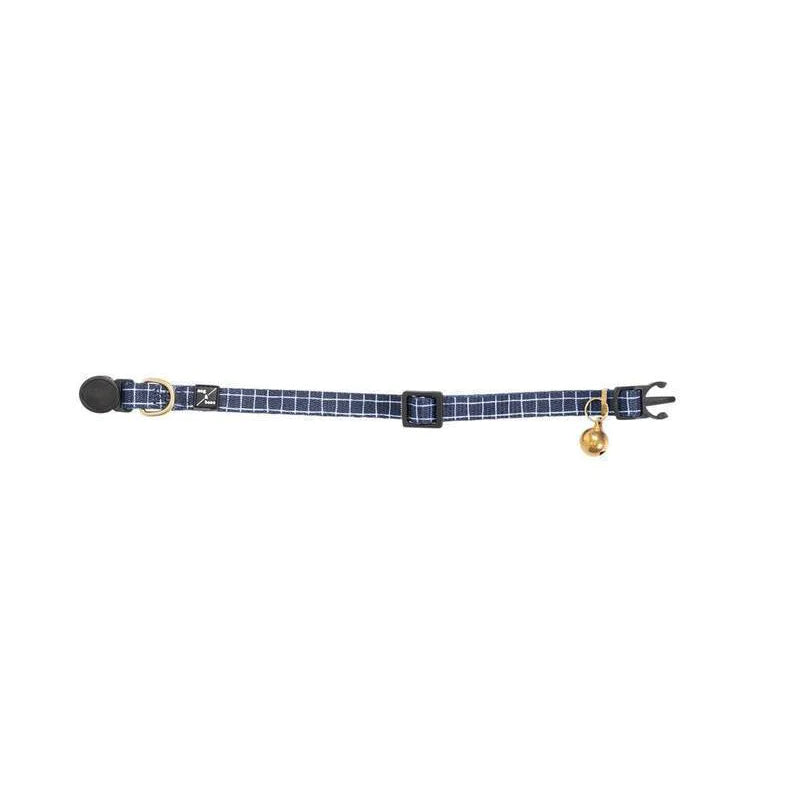 Mog & Bone Cat Neoprene Collar - Navy Check
