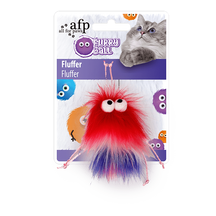 All For Paws Furry Ball Fluffer Red