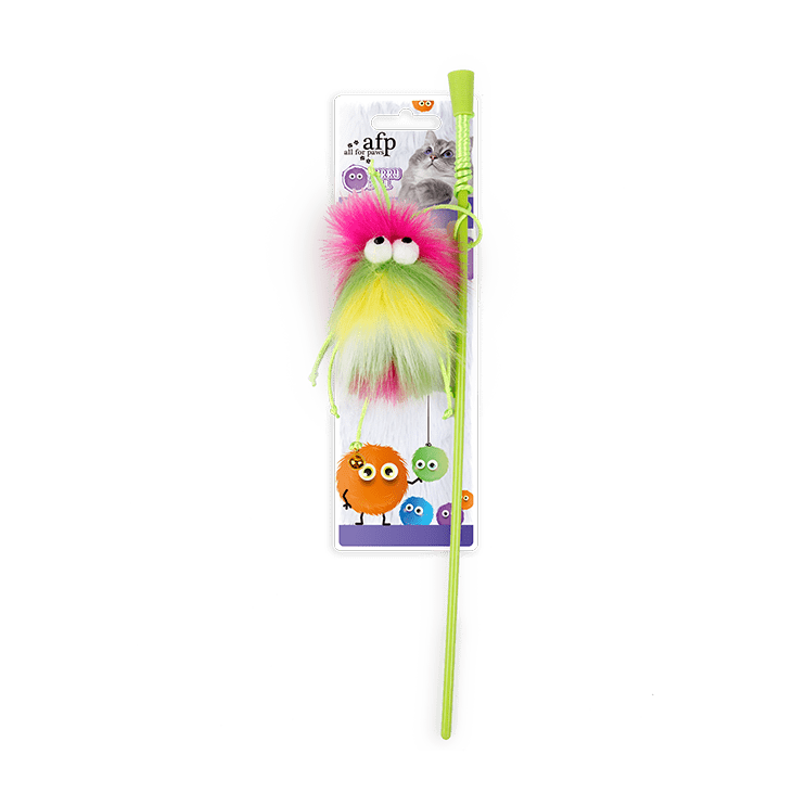 All For Paws Furry Ball Fluffer Wand Pink