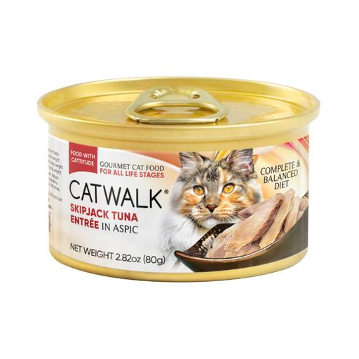 Catwalk Skipjack Tuna Entrée Wet Cat Food COMPLETE MEAL in aspic 80g X24