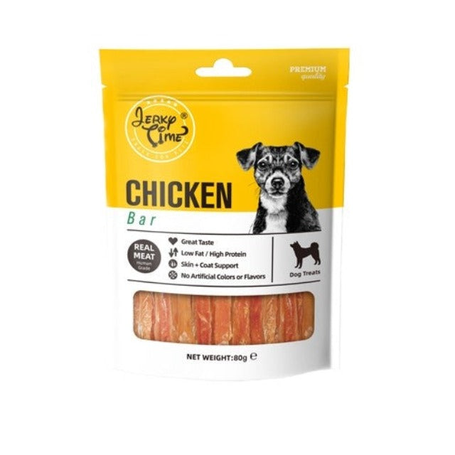 Jerky Time Dry Chicken Jerky Bar for Dogs 80g