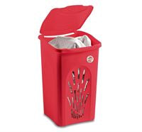 Stefanplast Primavera Air Flow Laundry Hamper Raspberry 50L