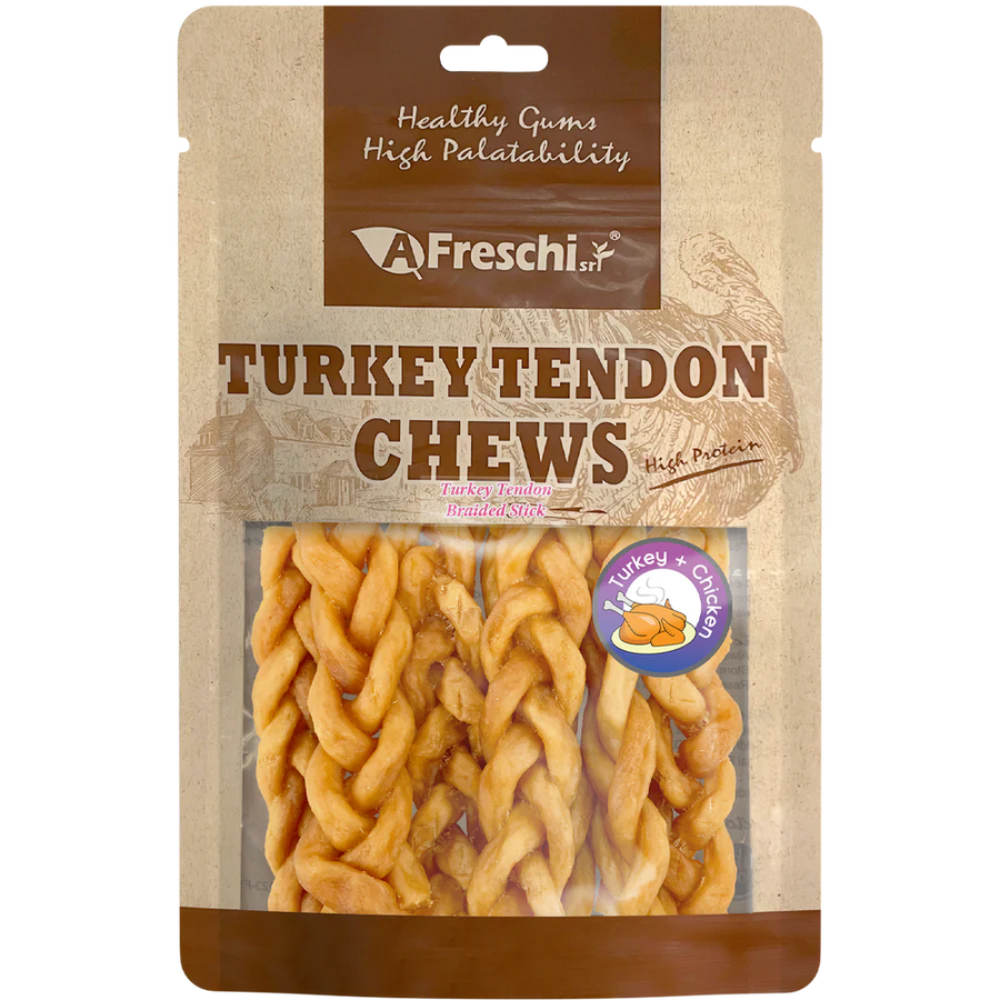 Afreschi Dog Turkey Tendon Braided Stick 130g (6pcs)