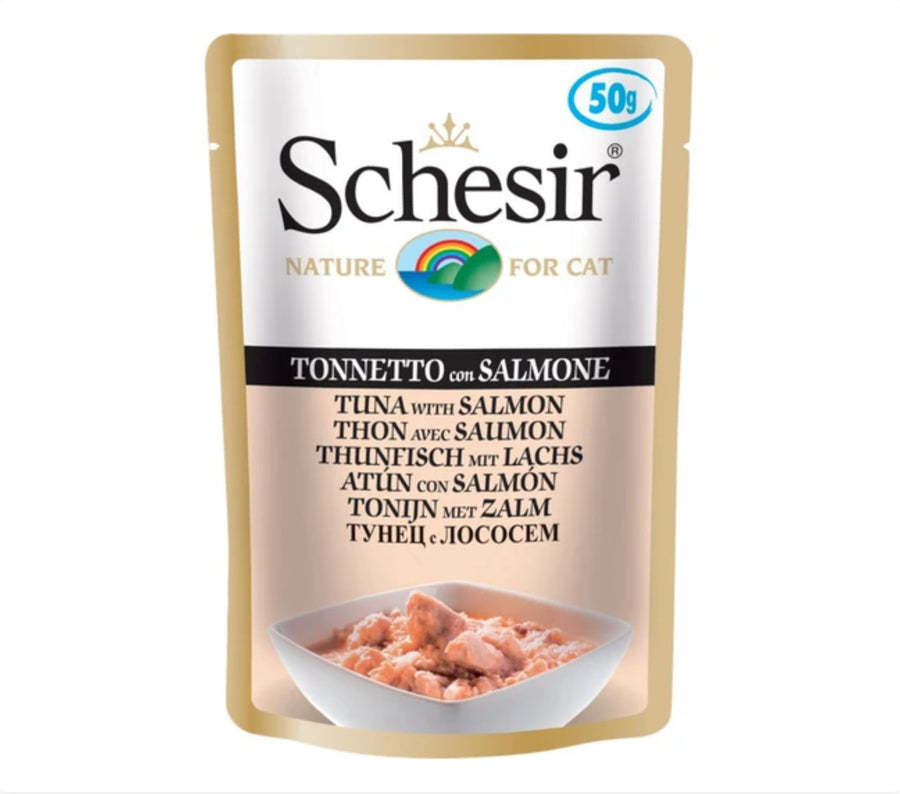 Schesir Tuna With Salmon Pouch Cat Food 50g X15