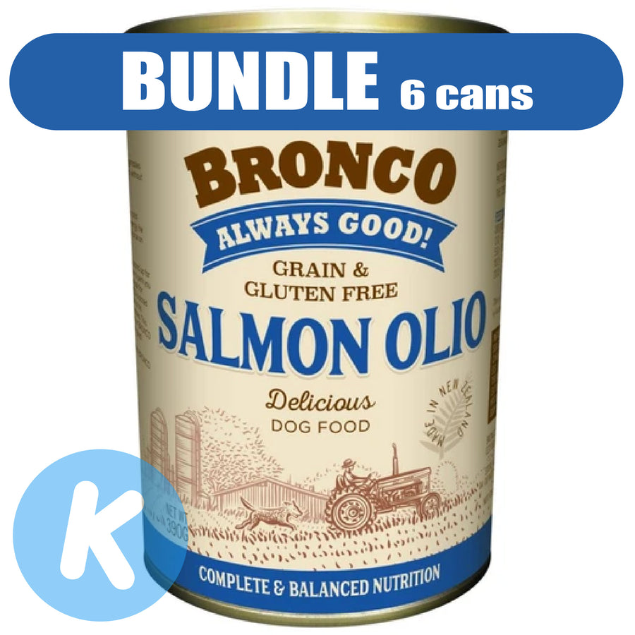 Bronco Salmon Olio Dog Wet Food 390g X12
