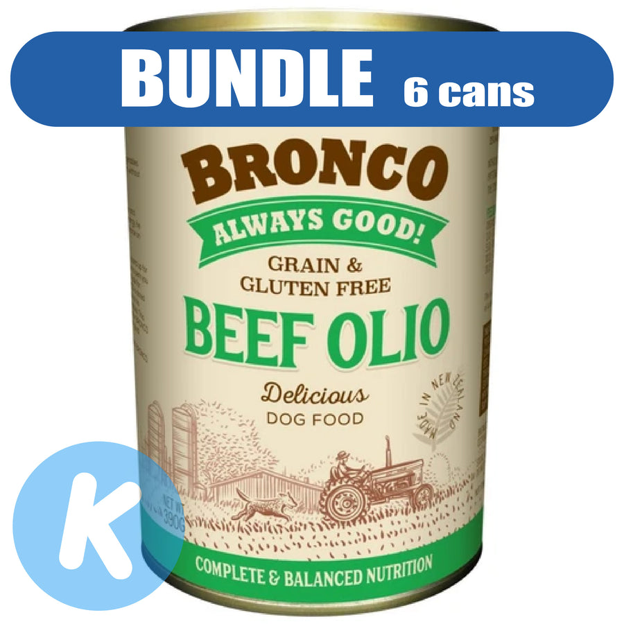 Bronco Beef Olio Dog Wet Food 390g X12