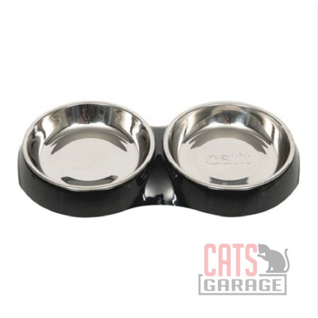 Catit Feeding Double Dish - Black - 2 x 200 ml