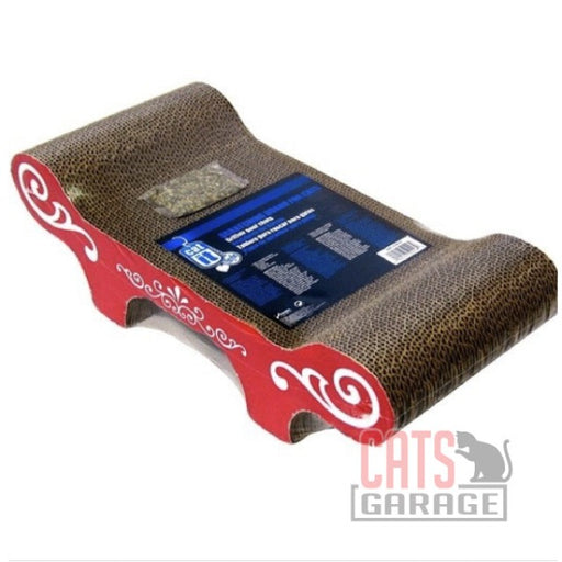 Catit Style Patterned Cat Scratcher with Catnip - Urban - Bench
