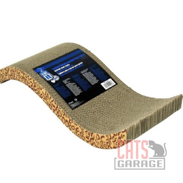 Catit Style Patterned Cat Scratcher with catnip - Animal, S-shape